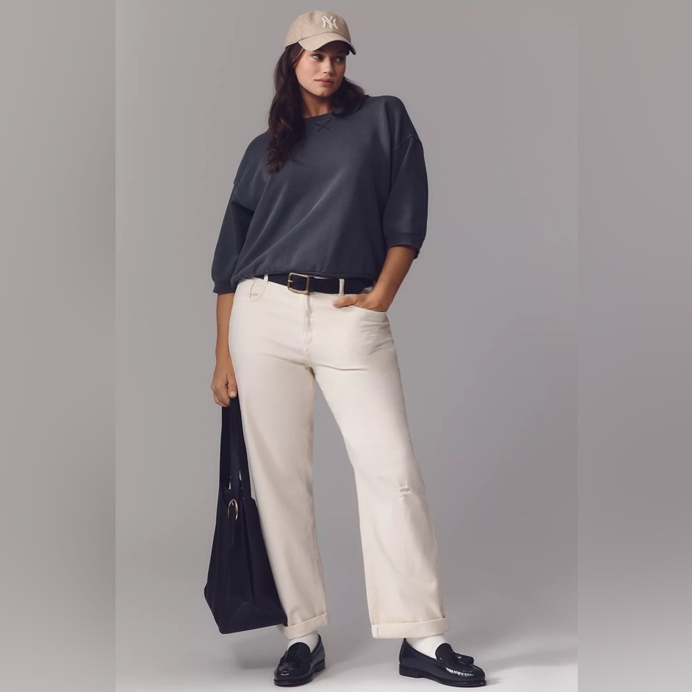 NWT! Anthropologie Baggy Boyfriend High-Rise Relaxed Jeans - 26 petite 🏛️1️⃣
